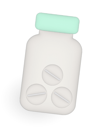 Clear-medication-bottle-with-three-white-pills-inside-and-a-light-green-cap-on-top